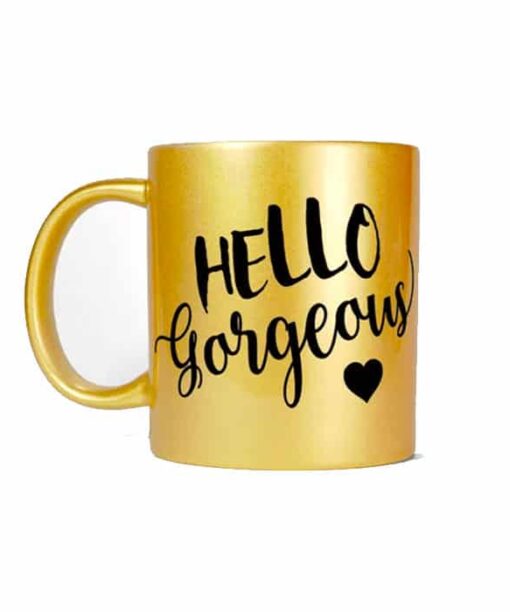 golden coffee mug