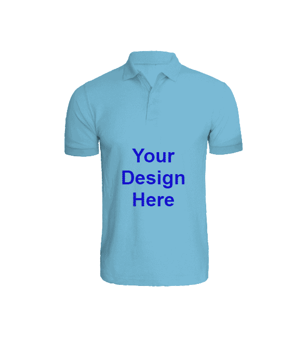 Sky Blue collar T-Shirt