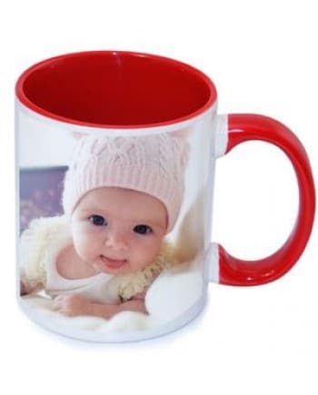 inner red mug,customized coffee mug