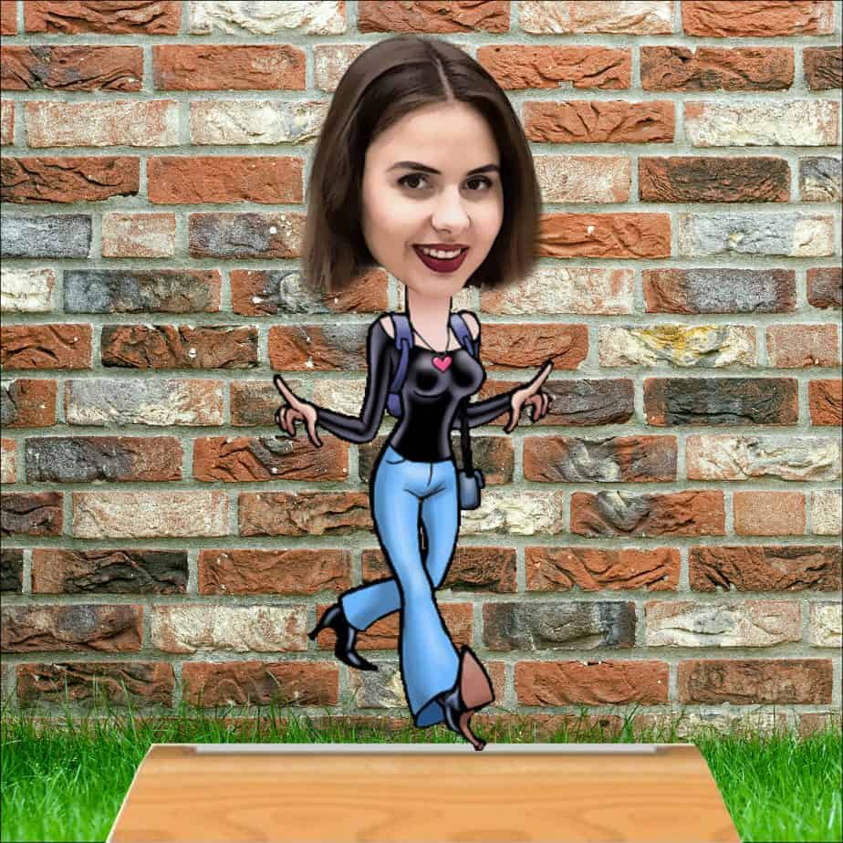 caricature with back ground
