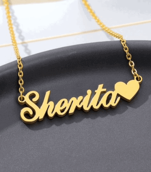 Gold Plated Name Pendant