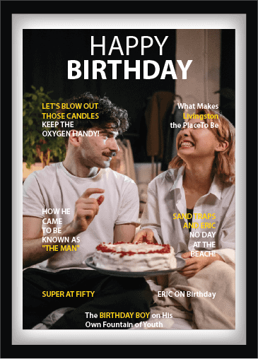 Personalized Magazine Cover Anniversary Photo Frame Printmygift in