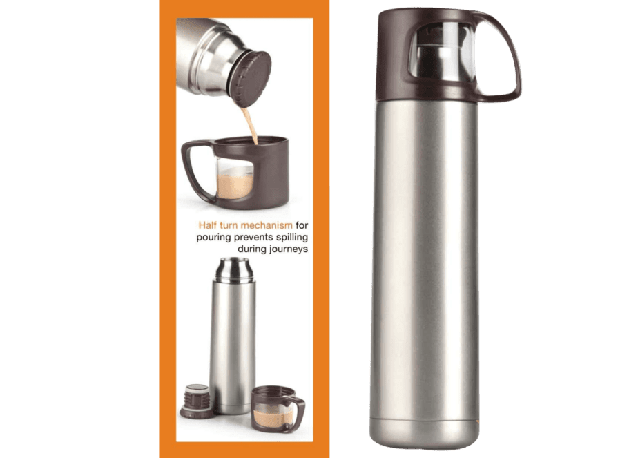 travel flask silver color