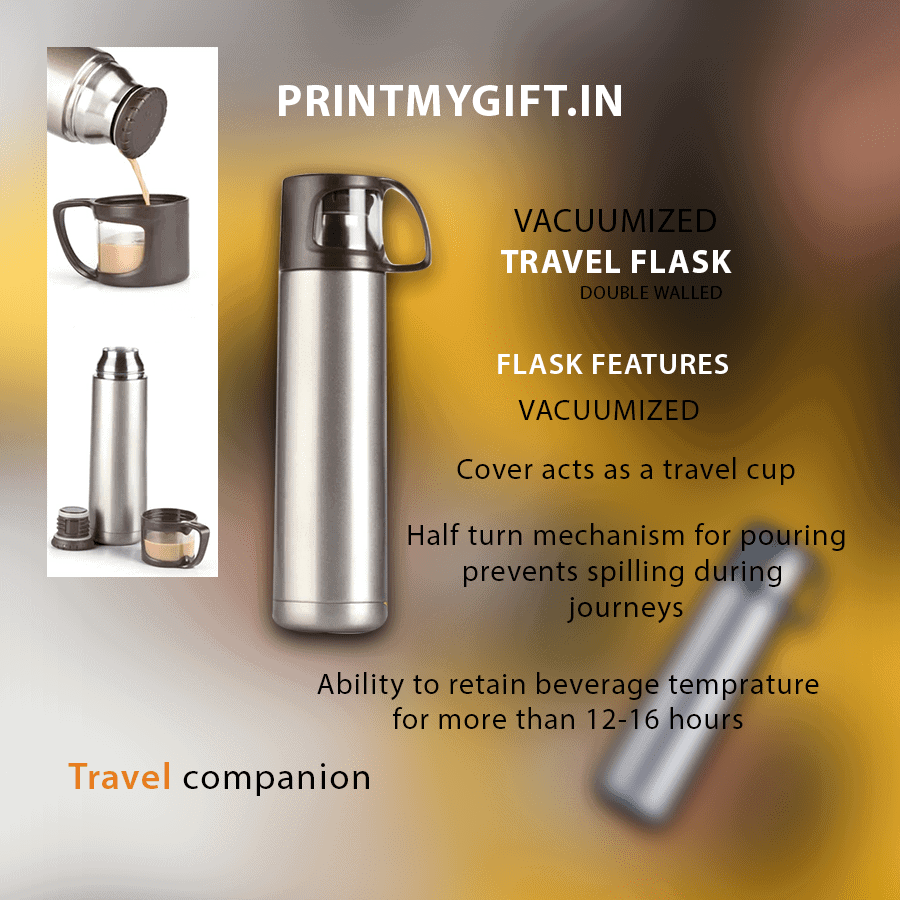 vaccumized travel flask explain photo 2 (brown)