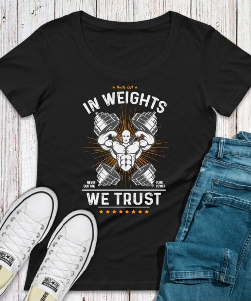 Round Neck T Shirt - gym / Slogan Print