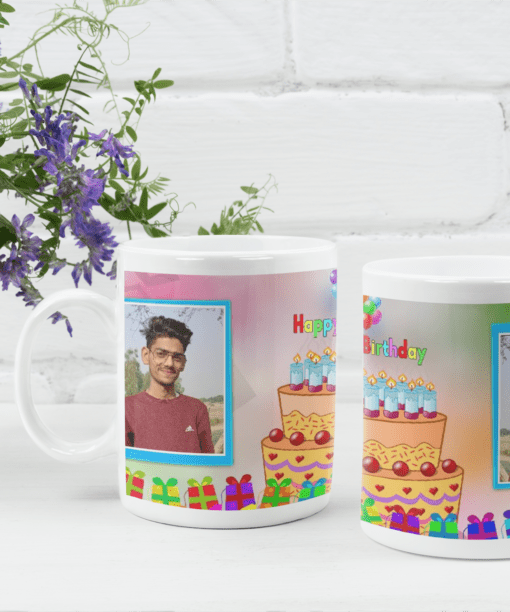 mockup featuring two 11 oz coffee mugs on a white table 37131 r el2