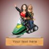 "discuss couple 2" caricature with personalized wooden base (copy)