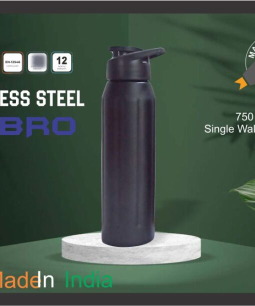 black stainless steel umbro bottle