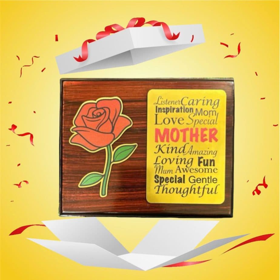 love you mom wooden plaque (special gift for mother on mother's day)