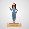 "mentor super advise" caricature with personalized wooden base