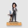 "role model" caricature with personalized wooden base