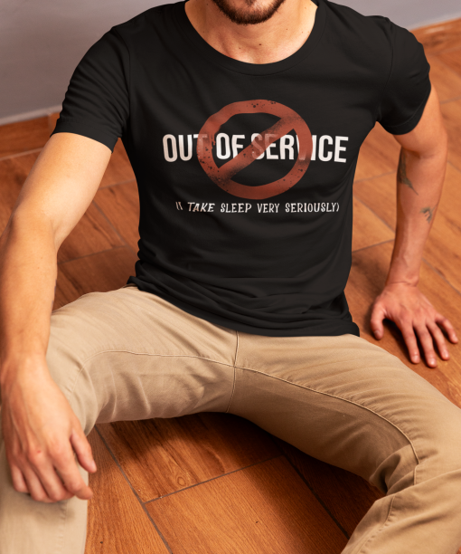 out of service half sleeve unisex cotton t shirt