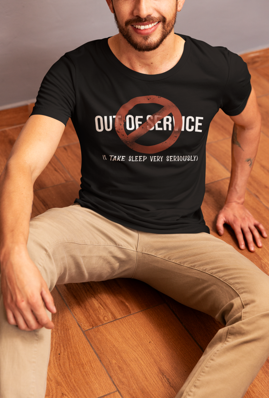 out of service half sleeve unisex cotton t shirt