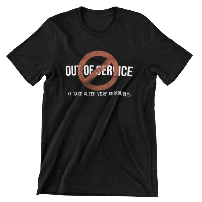 out of service half sleeve unisex cotton t shirt