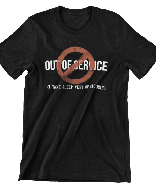 out of service half sleeve unisex cotton t shirt