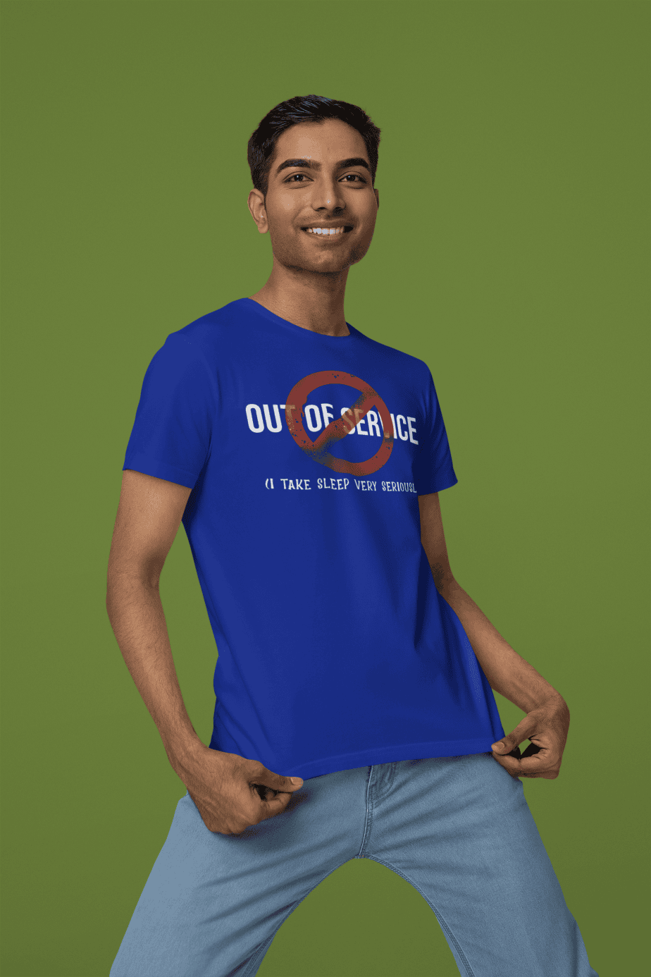 out of service half sleeve unisex cotton t shirt no fancy
