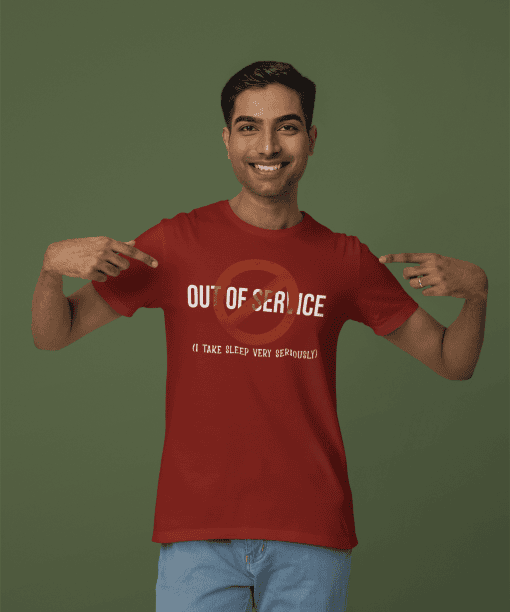 out of service half sleeve unisex cotton t shirt no fancy