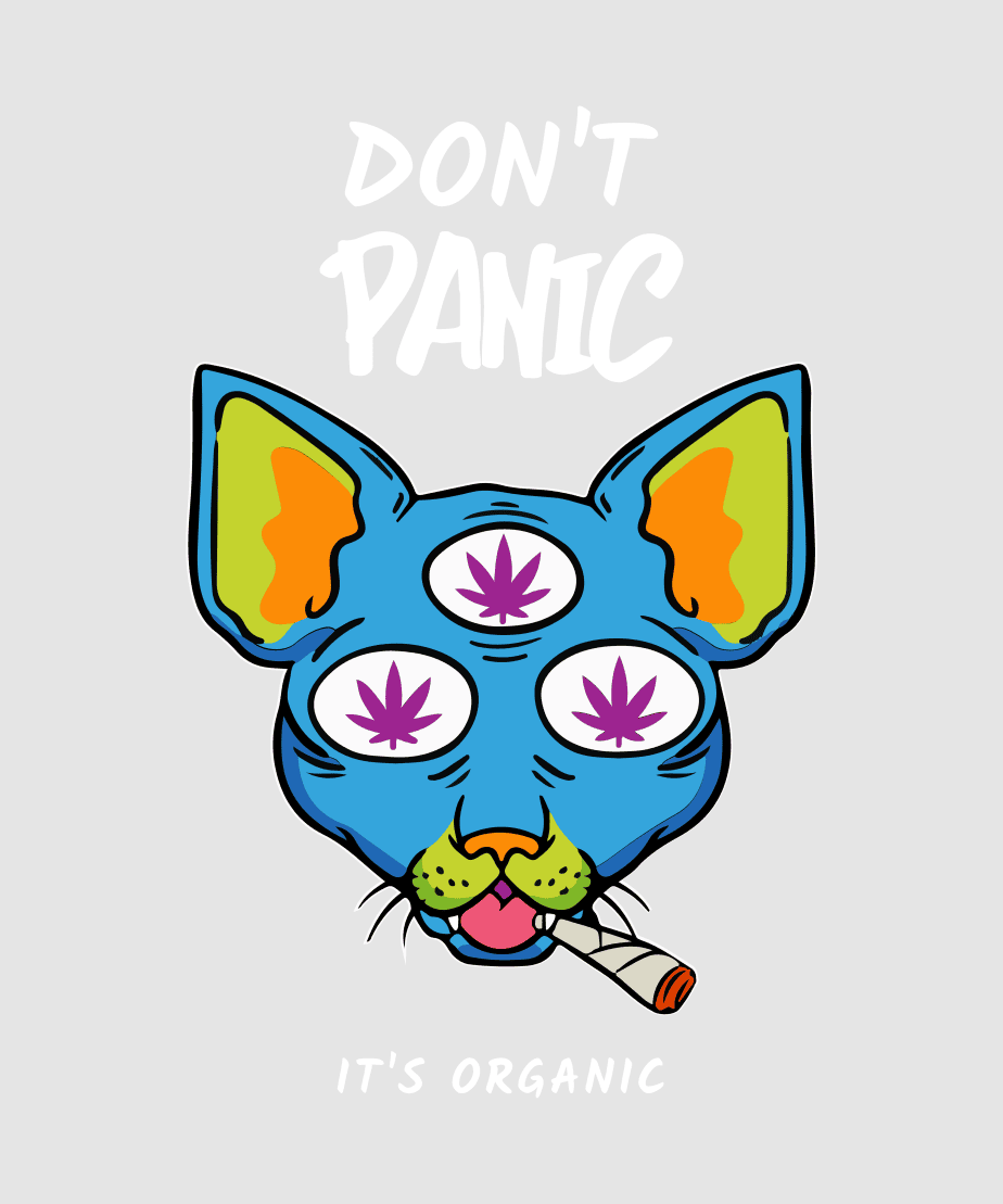don't panic , its organic half sleeve unisex cotton t shirt