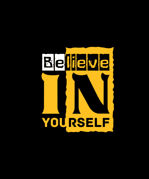 belive in yourself half sleeve unisex cotton t shirt