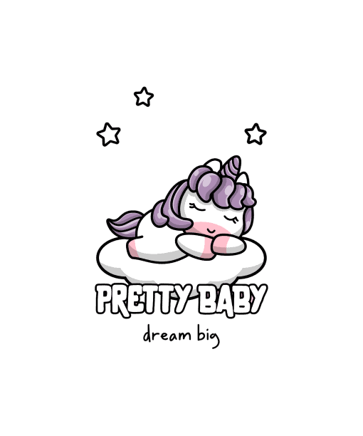 pretty baby dream big round neck 100% cotton t shirt