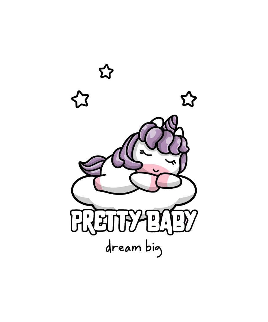 pretty baby dream big round neck 100% cotton t shirt