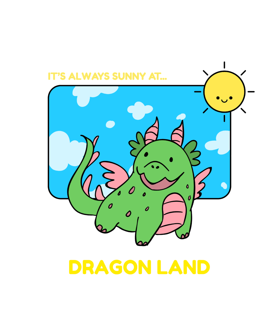 dragon land round neck 100% cotton t shirt