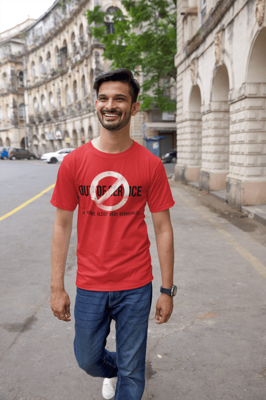 out of service half sleeve unisex cotton t shirt