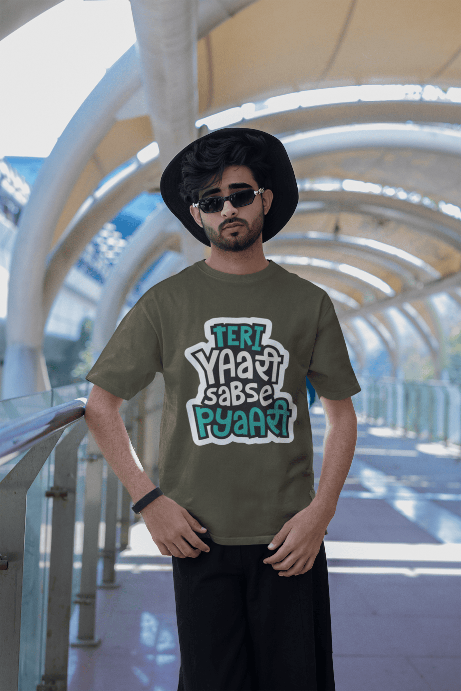 teri yaari sabse pyari half sleeve unisex cotton t shirt