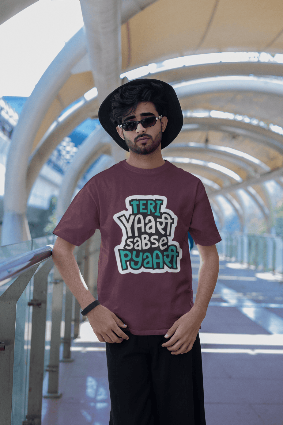 teri yaari sabse pyari half sleeve unisex cotton t shirt