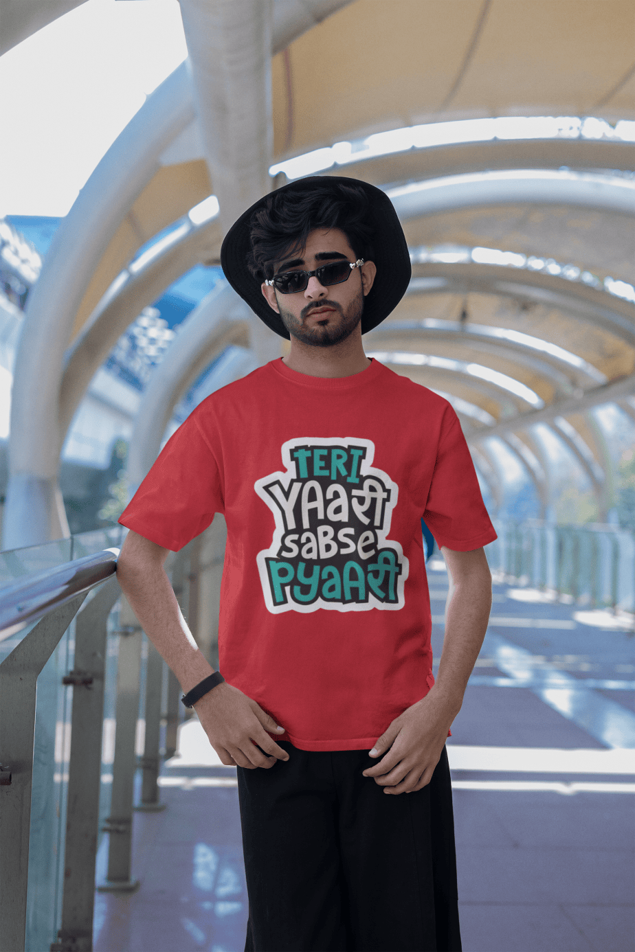 teri yaari sabse pyari half sleeve unisex cotton t shirt