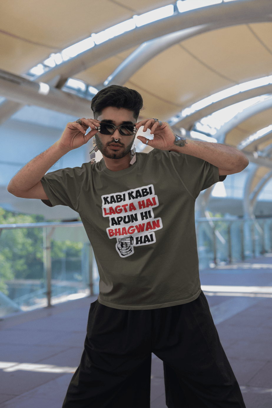 jo humse jale jara thoda side chale half sleeve unisex cotton t shirt (copy)