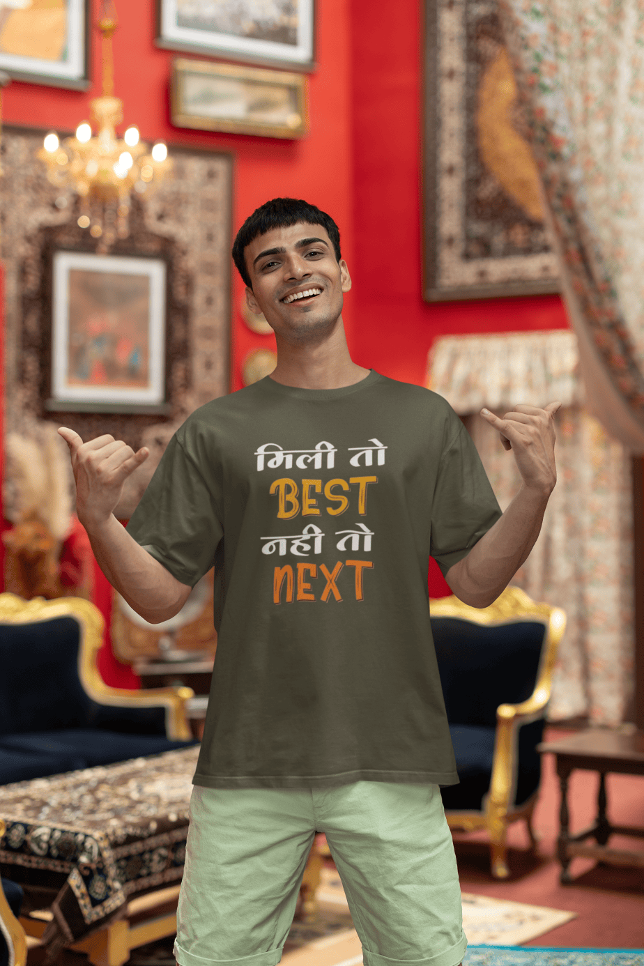 mili tho best nahi tho next half sleeve unisex cotton t shirt