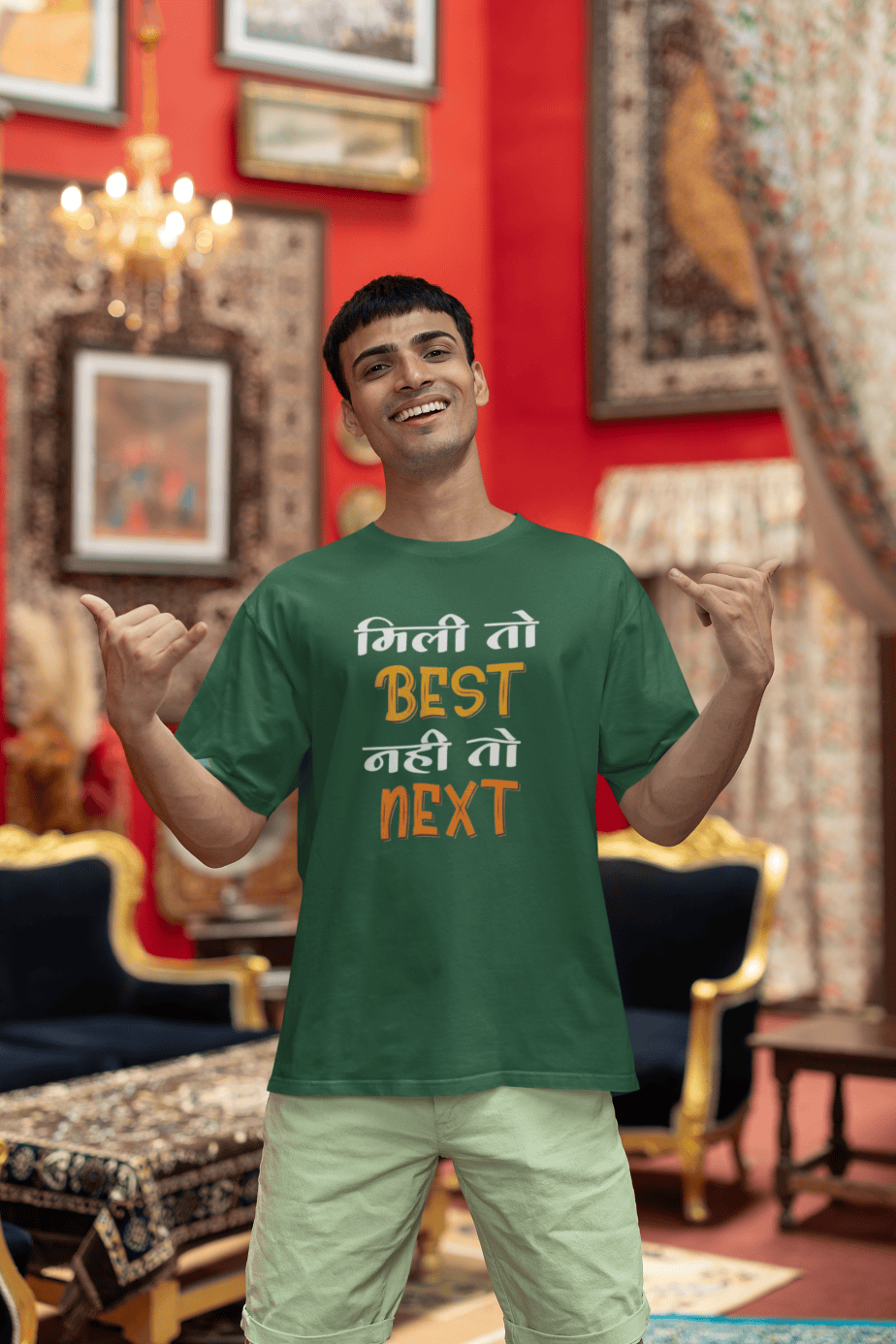 mili tho best nahi tho next half sleeve unisex cotton t shirt