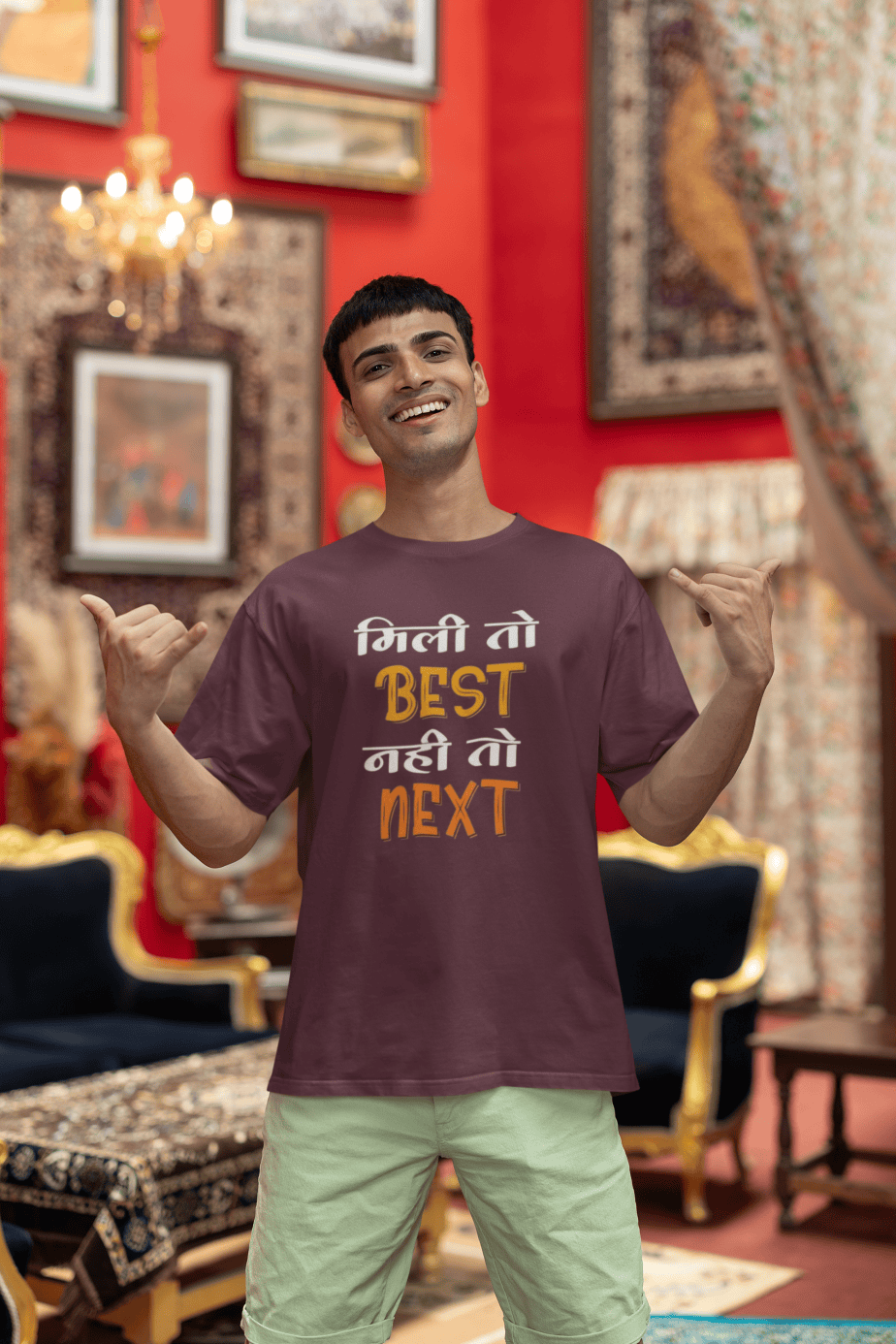 mili tho best nahi tho next half sleeve unisex cotton t shirt