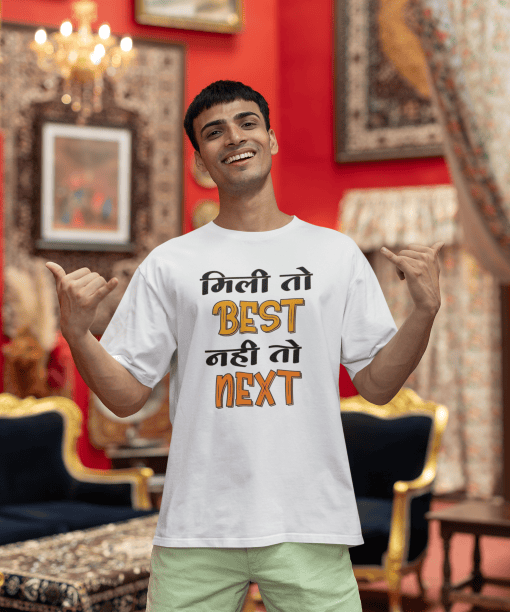 mili tho best nahi tho next half sleeve unisex cotton t shirt