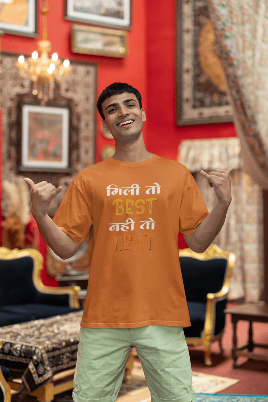 mili tho best nahi tho next half sleeve unisex cotton t shirt