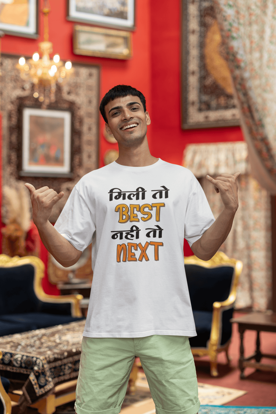 mili tho best nahi tho next half sleeve unisex cotton t shirt