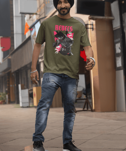 rebels half sleeve unisex cotton t shirt