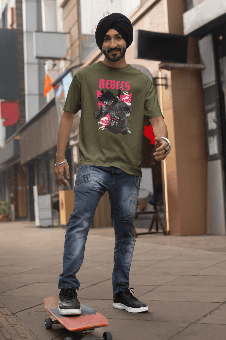 rebels half sleeve unisex cotton t shirt