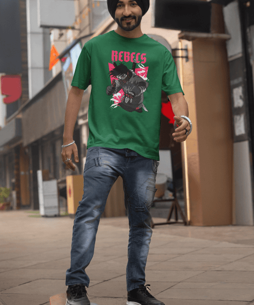 rebels half sleeve unisex cotton t shirt