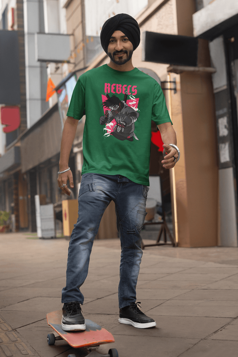 rebels half sleeve unisex cotton t shirt