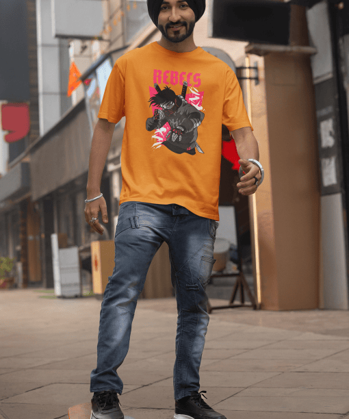 rebels half sleeve unisex cotton t shirt