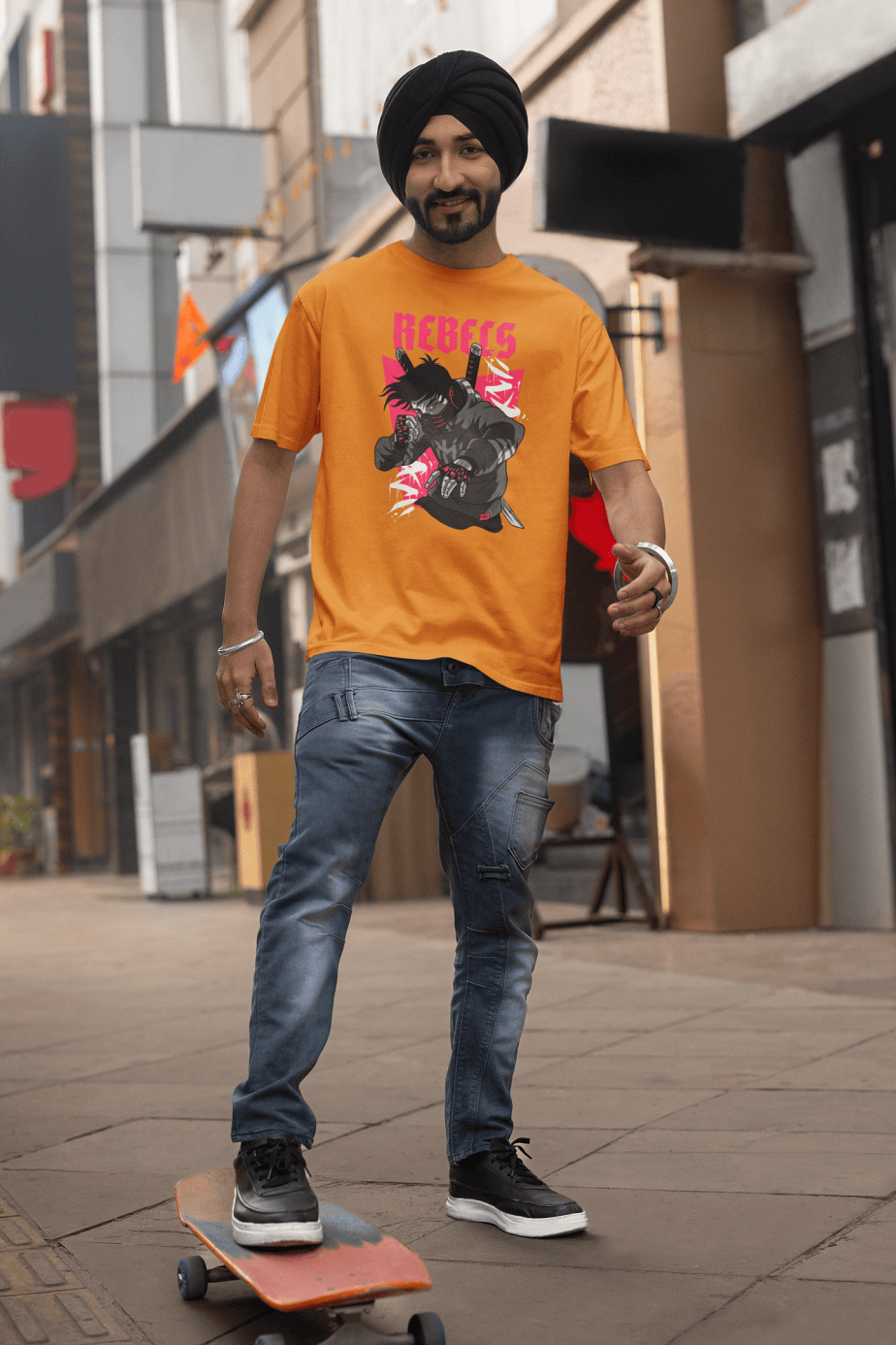 rebels half sleeve unisex cotton t shirt