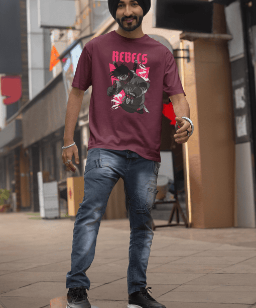 rebels half sleeve unisex cotton t shirt
