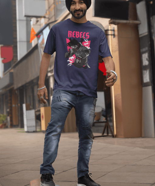 rebels half sleeve unisex cotton t shirt