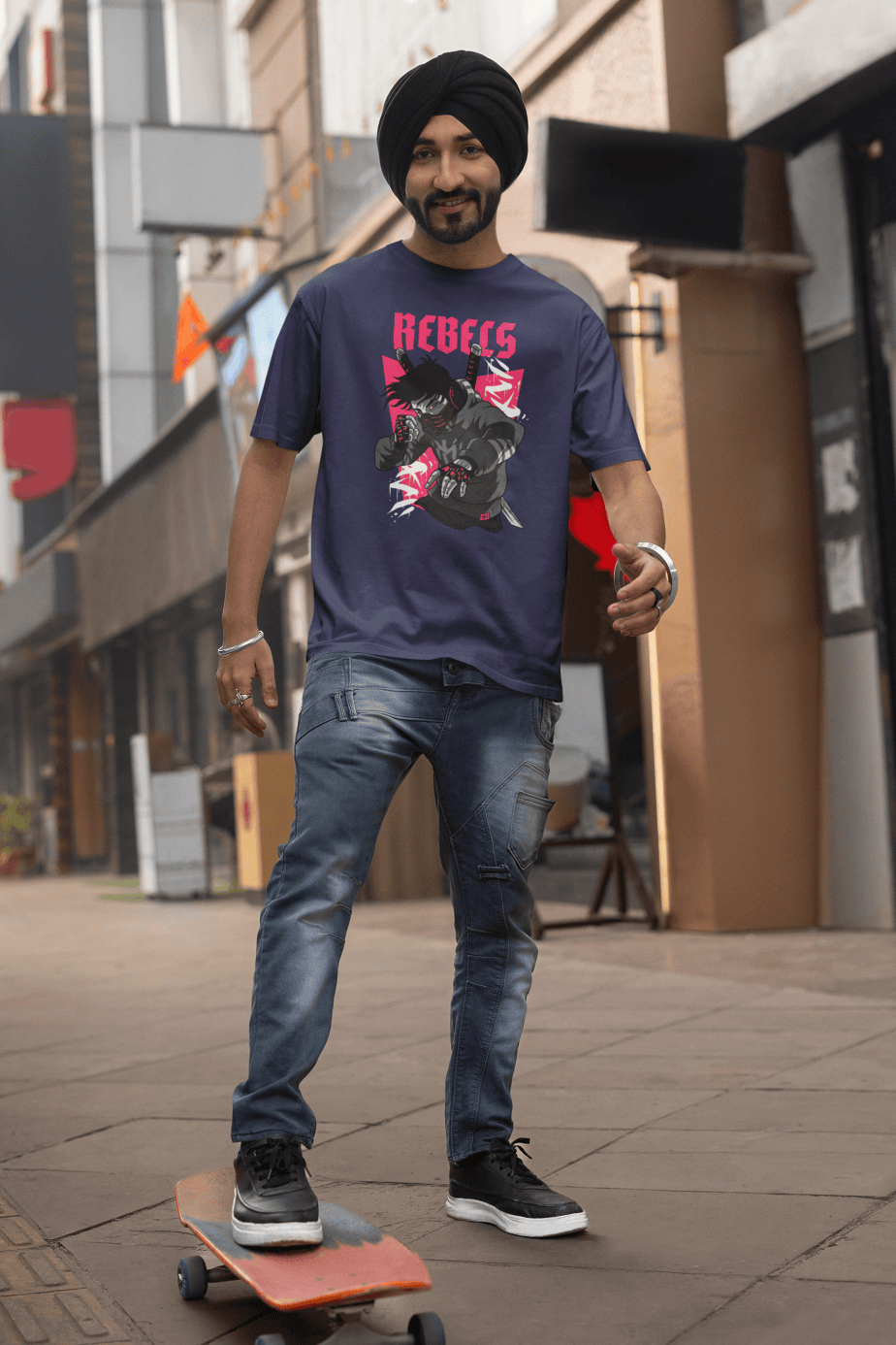 rebels half sleeve unisex cotton t shirt