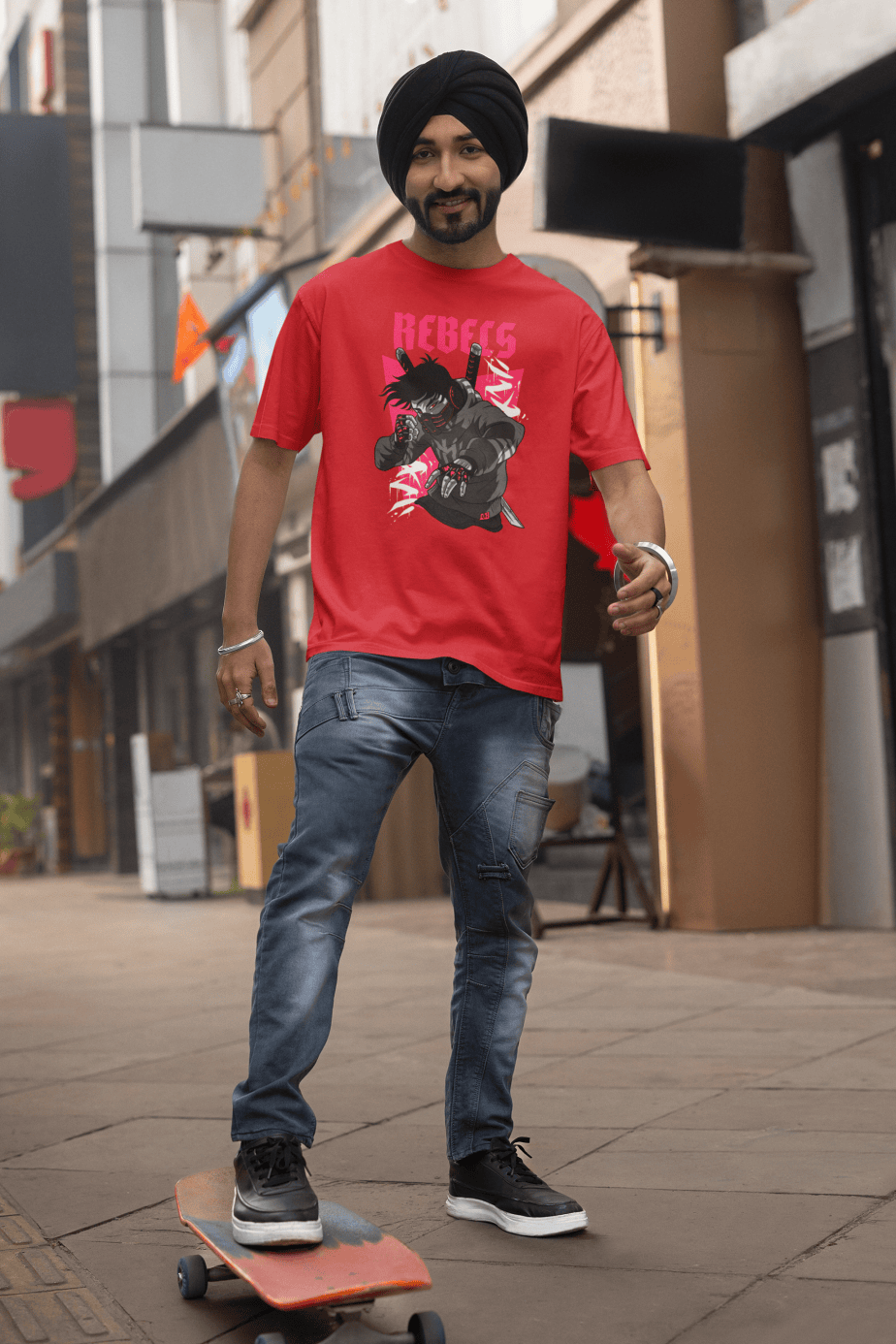 rebels half sleeve unisex cotton t shirt