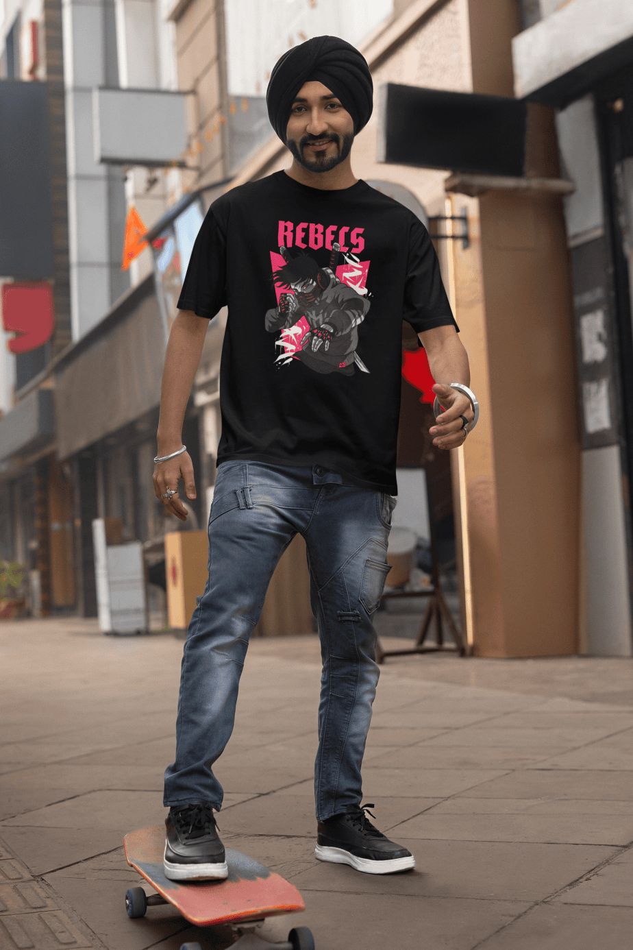 rebels half sleeve unisex cotton t shirt