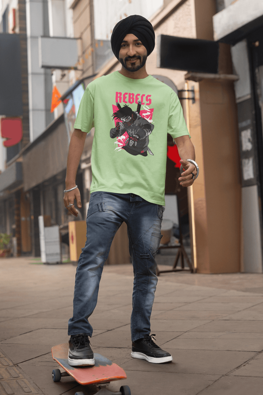 rebels half sleeve unisex cotton t shirt