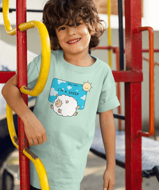 beep beep i am sheep round neck 100% cotton t shirt (copy)